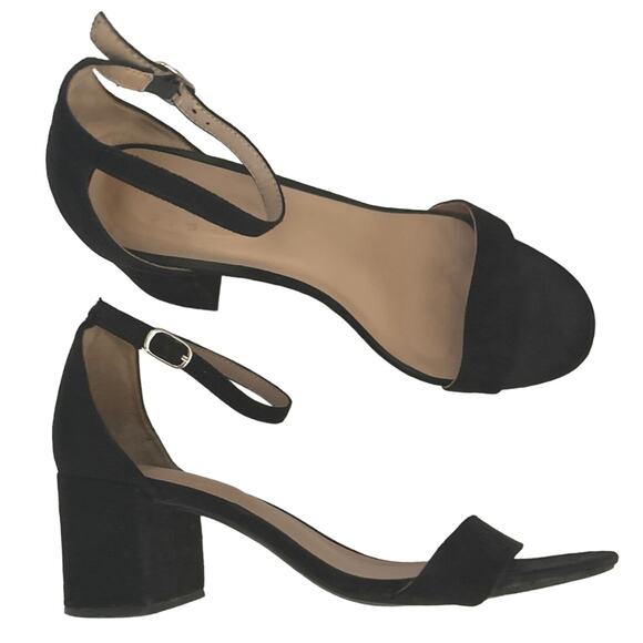 a new day Shoes - Ankle Strap 2.5" Block Heels Faux Suede women sz 8